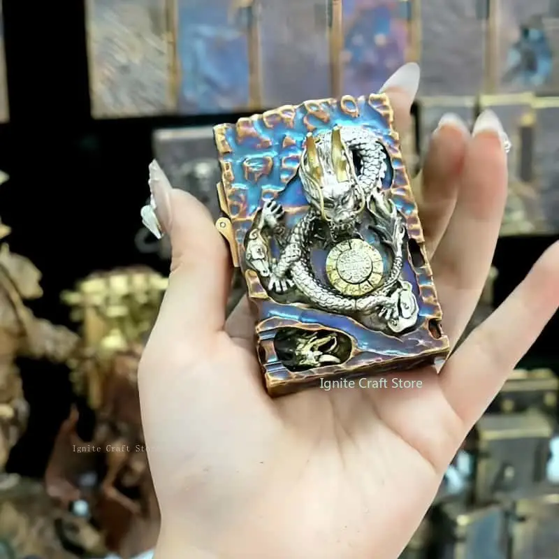 

Латунная гигантская броня, ручная резная топливная зажигалка, оригинальная зажигалка ручной работы, коллекция хобби, аксессуары для сигарет, праздничные подарки