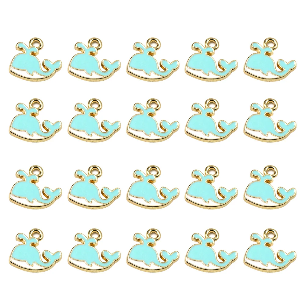 

20 Pcs of The Lid Alloy Pendant Charm Whale Fashion Charms Jewelry Making Pendants