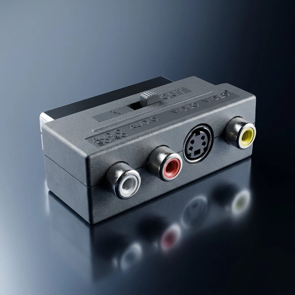 High Quality RCA S-Video AV TV Audio Adapter RGB Scart to Composite Audio Adapter Connector For Video DVD Recorder TV Projector