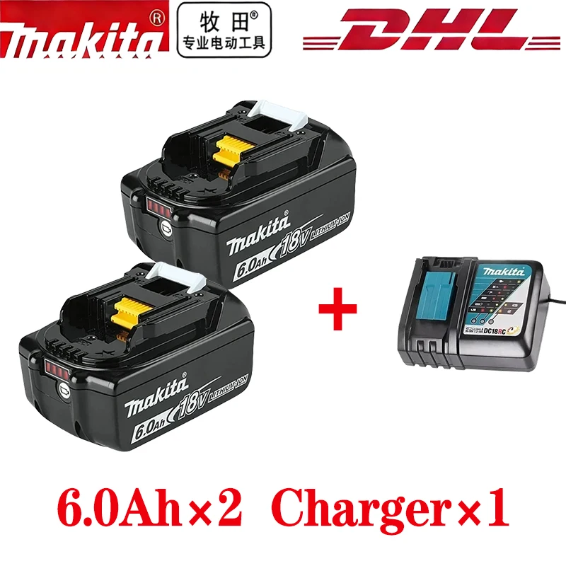 NIEUWE 2026 Originele 18V Makita 5.0Ah 6.0Ah Makita Batterij Vervangende Lithium Batterij BL1840 BL1850B BL1850 BL1860