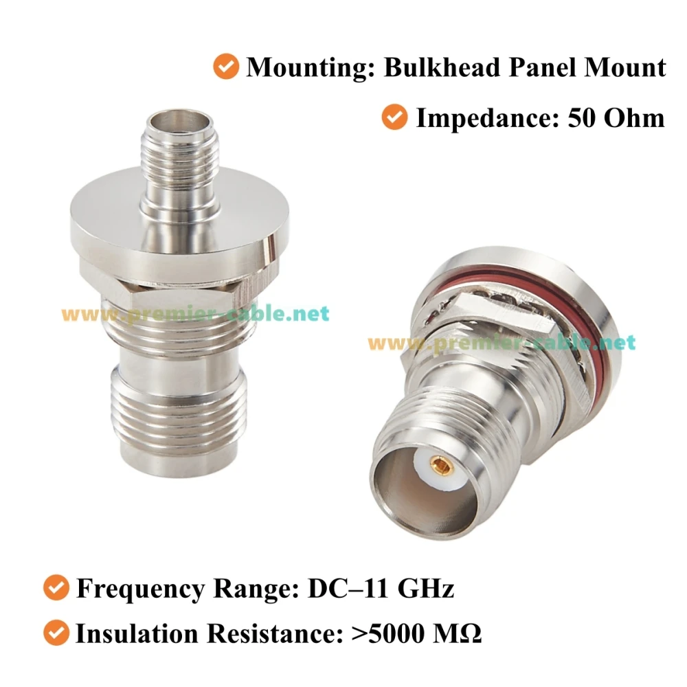 SMA-Buchse auf TNC-Buchse Schottmontage-Adapter 50 Ohm Verlustarmer HF-Koaxialstecker für Antennen, 4G/5G LTE, WiFi, GPS, GN – Detail 3
