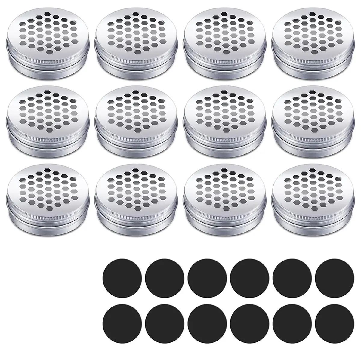 A24I Dog Pet Scent Training Box, Magnets Scent Work Tins, Nose Work Containers Metal Kit for Dogs Training 12 Pack