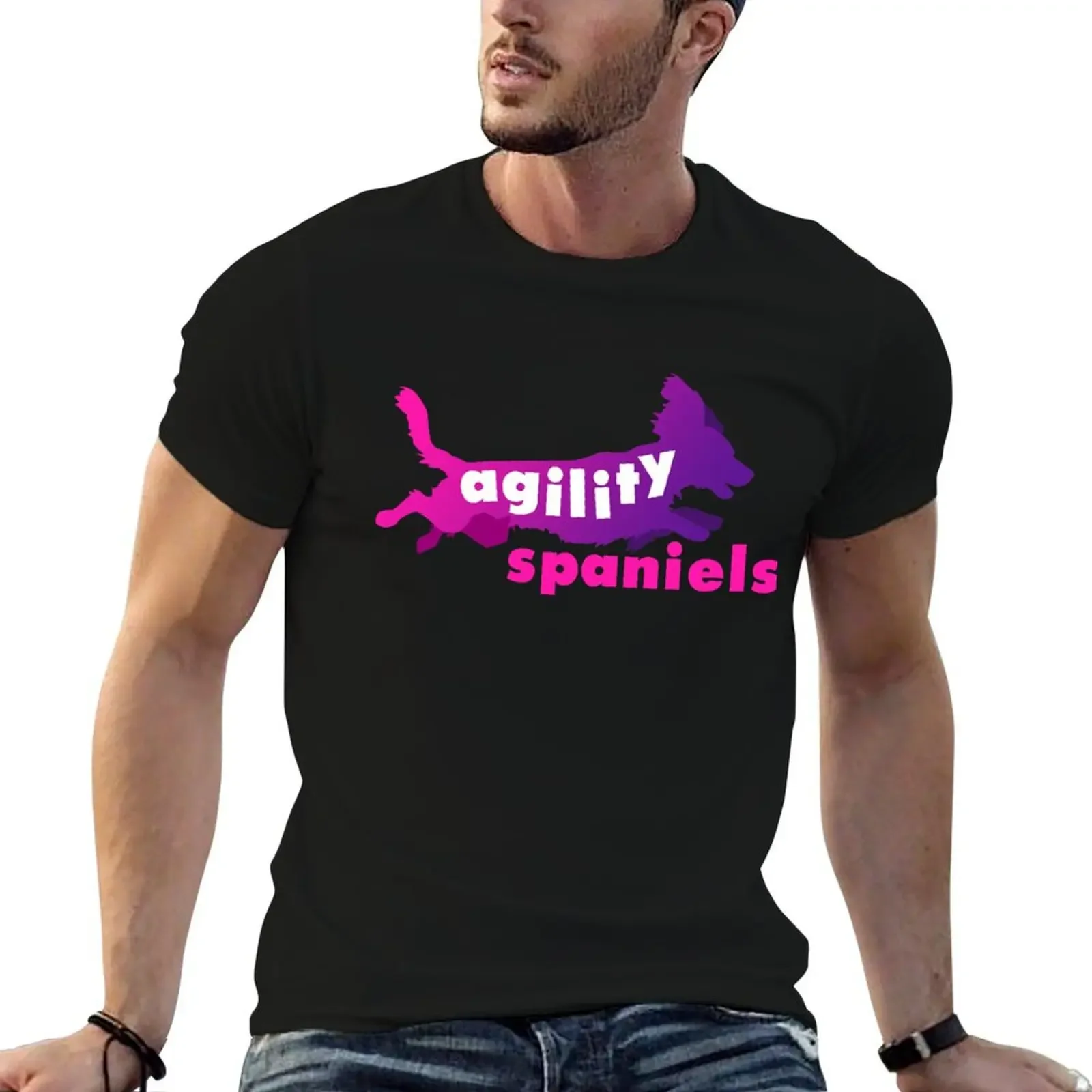 Agility Spaniels - Pink & Purple T-Shirt cute clothes blue lock clothing for men