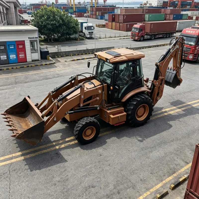 Customized Industrial Earth Moving Backhoe Loader For Construction Site Loading Digging Digging Excavating Loading Material Lift