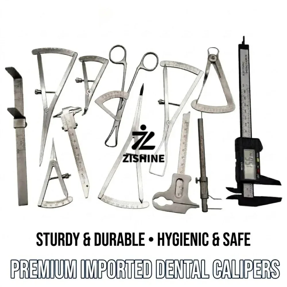 Stainless Steel Dental Caliper Bone Ridge Gauge Implant Measuring Ruler Vertical Vernier Caliper Interdental Distance Tool 150mm