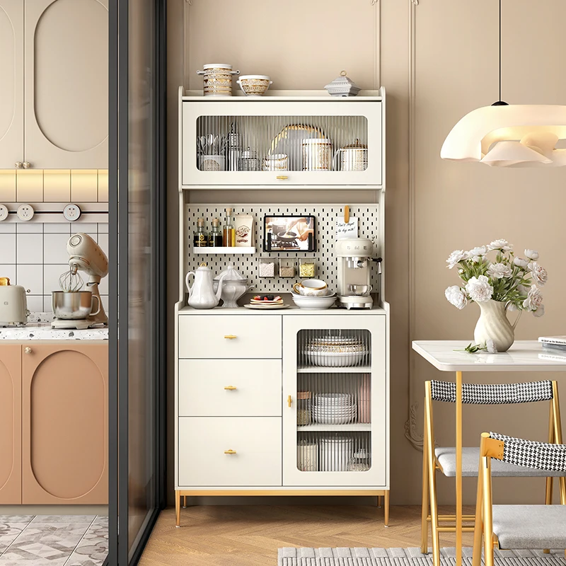 

Sideboard Cabinet Simple Modern High Cabinet Kitchen Storage Cabinet Living Room Cream Style Storage Cabinet