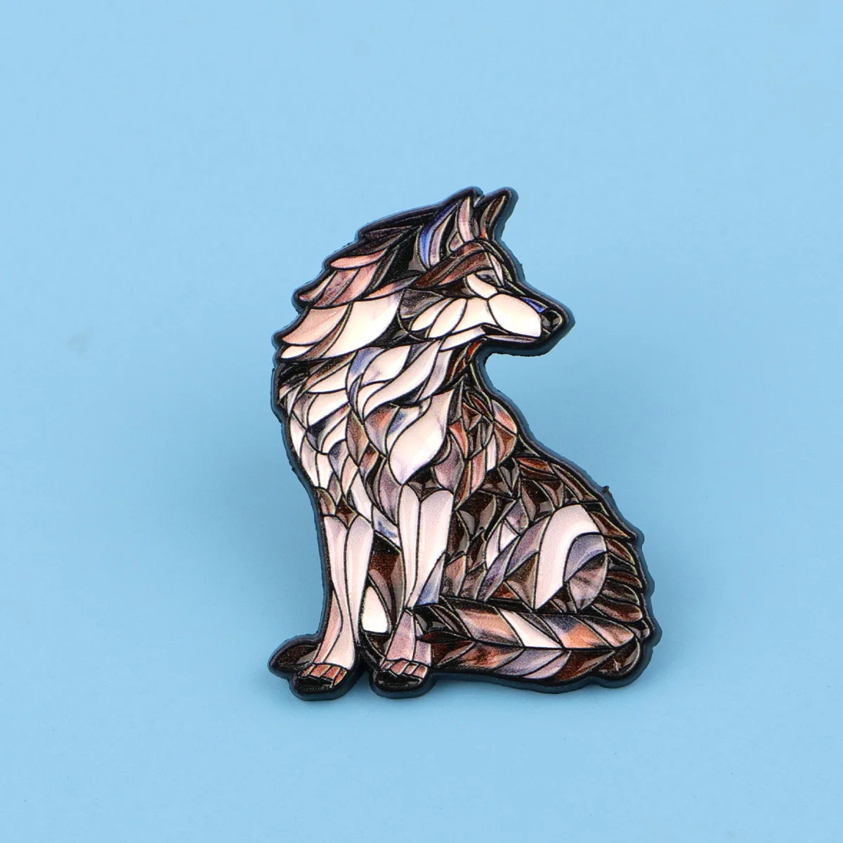 كول الذئب المينا دبوس الغابات الحيوان التلبيب شارة بدبوس دبابيس القبعات الملابس حقائب الظهر الديكور مجوهرات اكسسوارات هدايا للأصدقاء