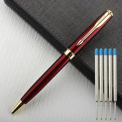 Bolígrafos de punta media de 0,7mm, material de oficina para estudiantes, escuela, color metálico, calidad de lujo
