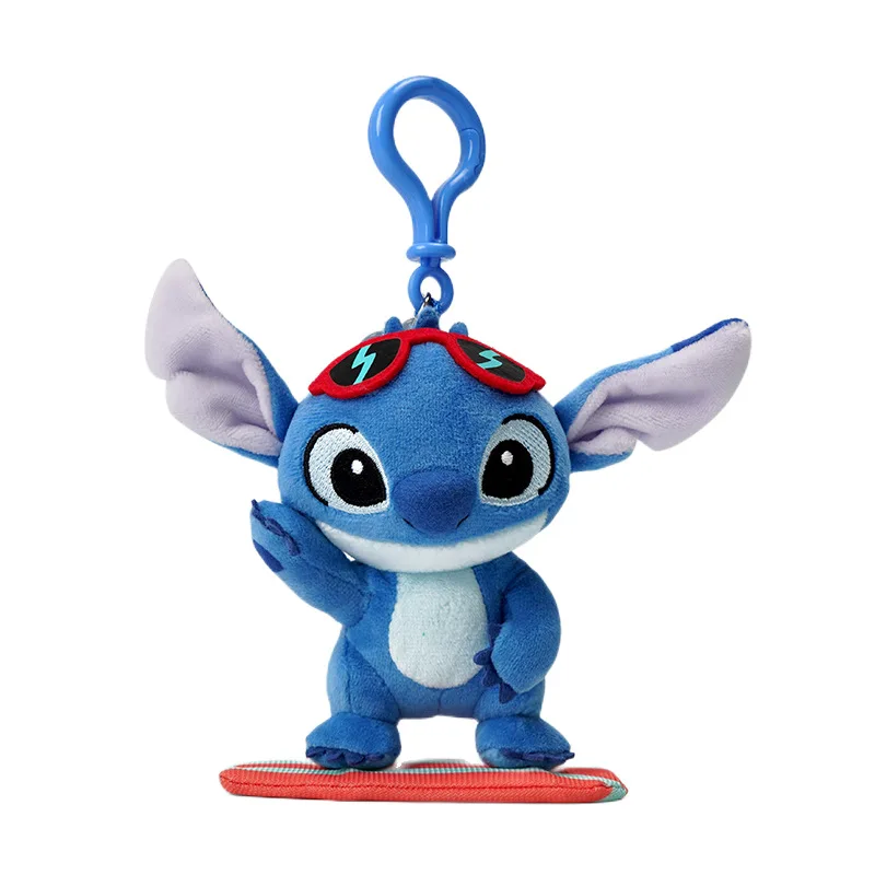Disney stitch brinquedo de pelúcia bonito dos desenhos animados anime boneca chaveiro mochila pingente saco pingente aniversário das crianças presente natal
