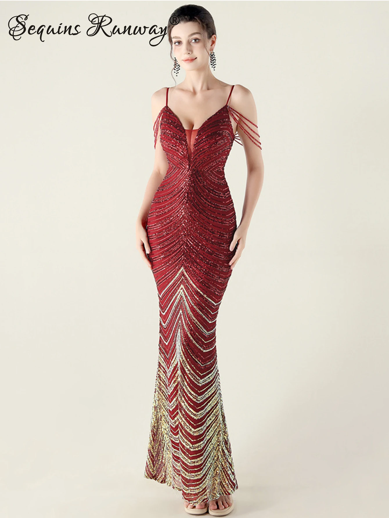 

Sexy backless sequin summer dress women elegant prom party long dresses 2025 woman rhinestone wedding evening dresses vestidos