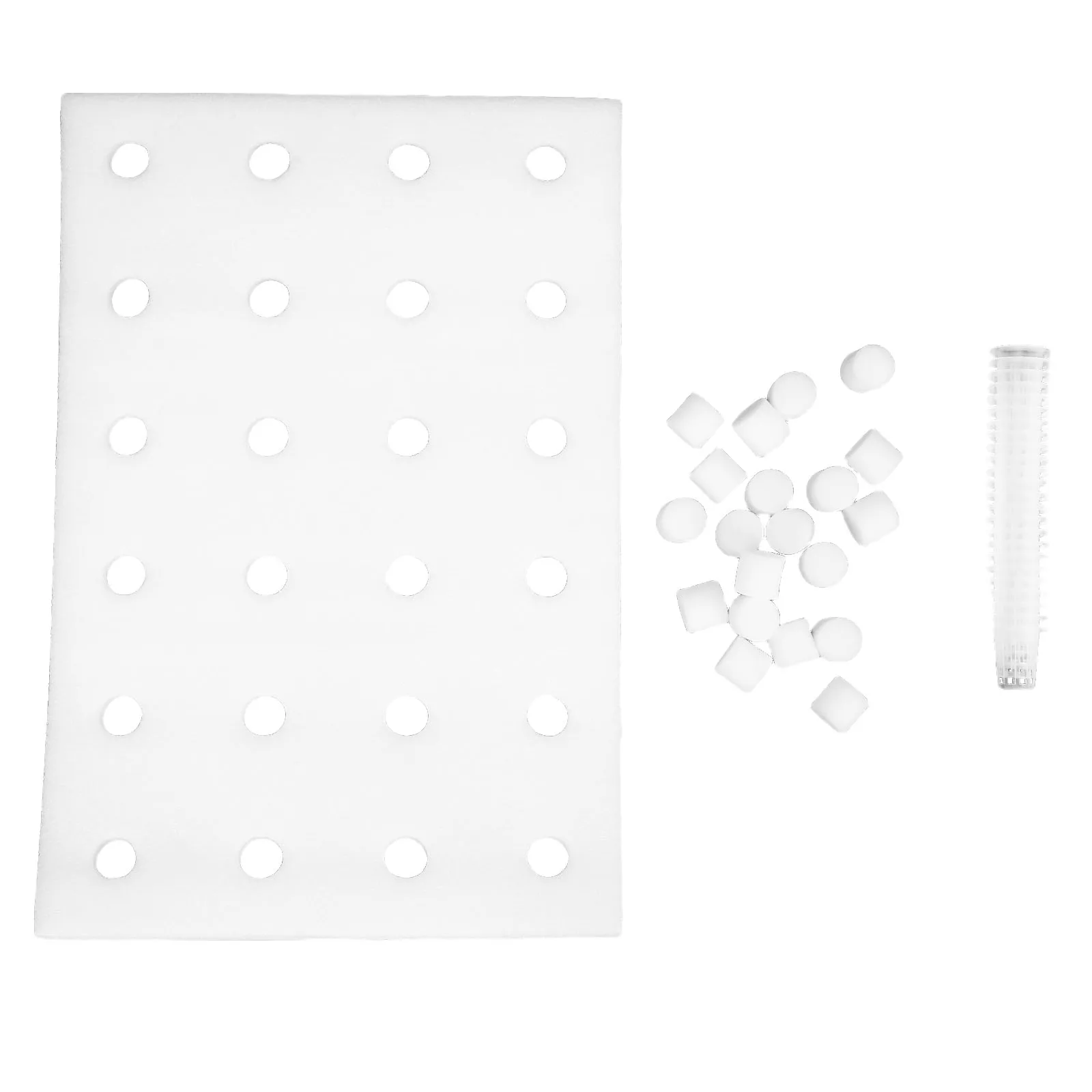 

1pc Hydroponic Growing Kit Square Floating Sponge Tray 32Mm Holes Net Plastic Cups Cylinder Sponge Blocks For Greenhouse