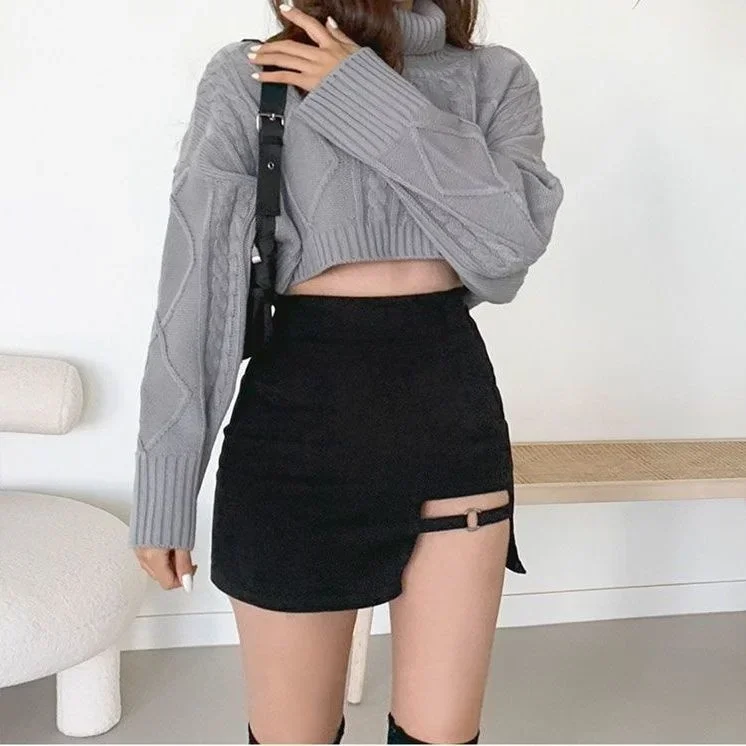 Irregular Skirt Women's High Waist Sexy Girl Short Ropa Mujer Mini Skirts Clothes for Women