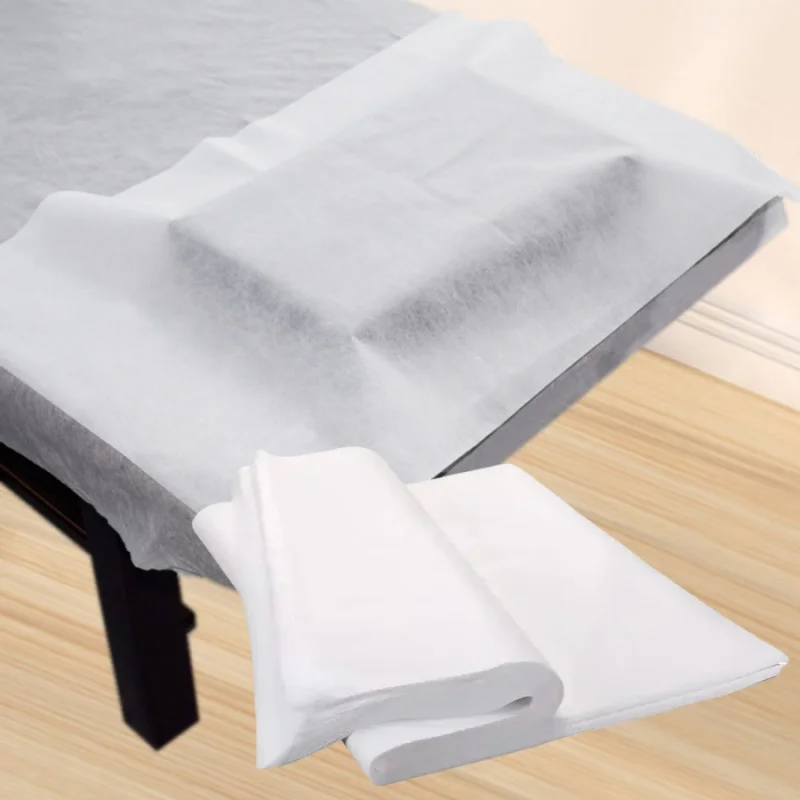 100pcs 40cm*50cm Disposable Plastic Footpad Towel Beauty Salon Spa Headrest Bath Mat Mattress Massage Footstool Nail Table Mat