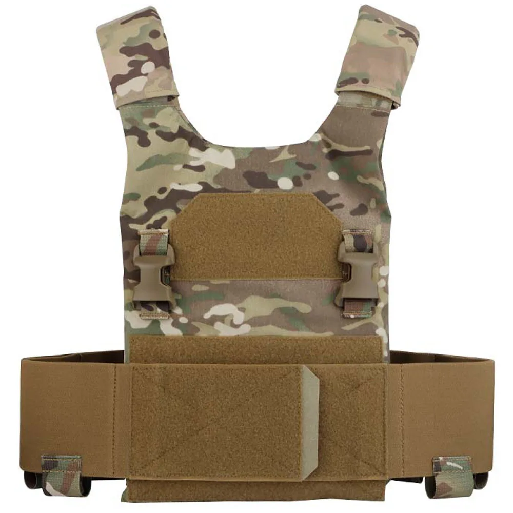 AC-1 Tactical Vest Military Lightweight Plate Carrier Set with Triple Airsoft Magazine Pouch Candy Storage Bag 2.5cm Buckle