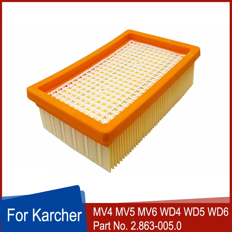 

Воздушные фильтры для пылесоса Karcher MV4 MV5 MV6 WD4 WD5 WD6, сменные детали, HEPA-фильтр для влажной и сухой уборки 2,863-005,0