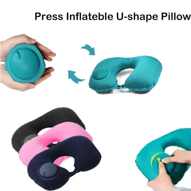 Inflatable Pillow Camping Pillow No Need To Inflate Car lumbar Pillow Suitable For Neck and Waist Support Camping Equipment