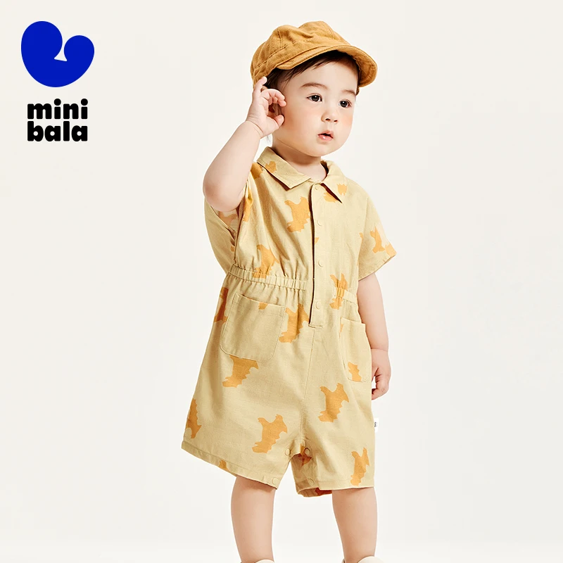 Mini Bala Crawling Suits Unisex Baby Cute Crawling Suits for 2024 Summer New