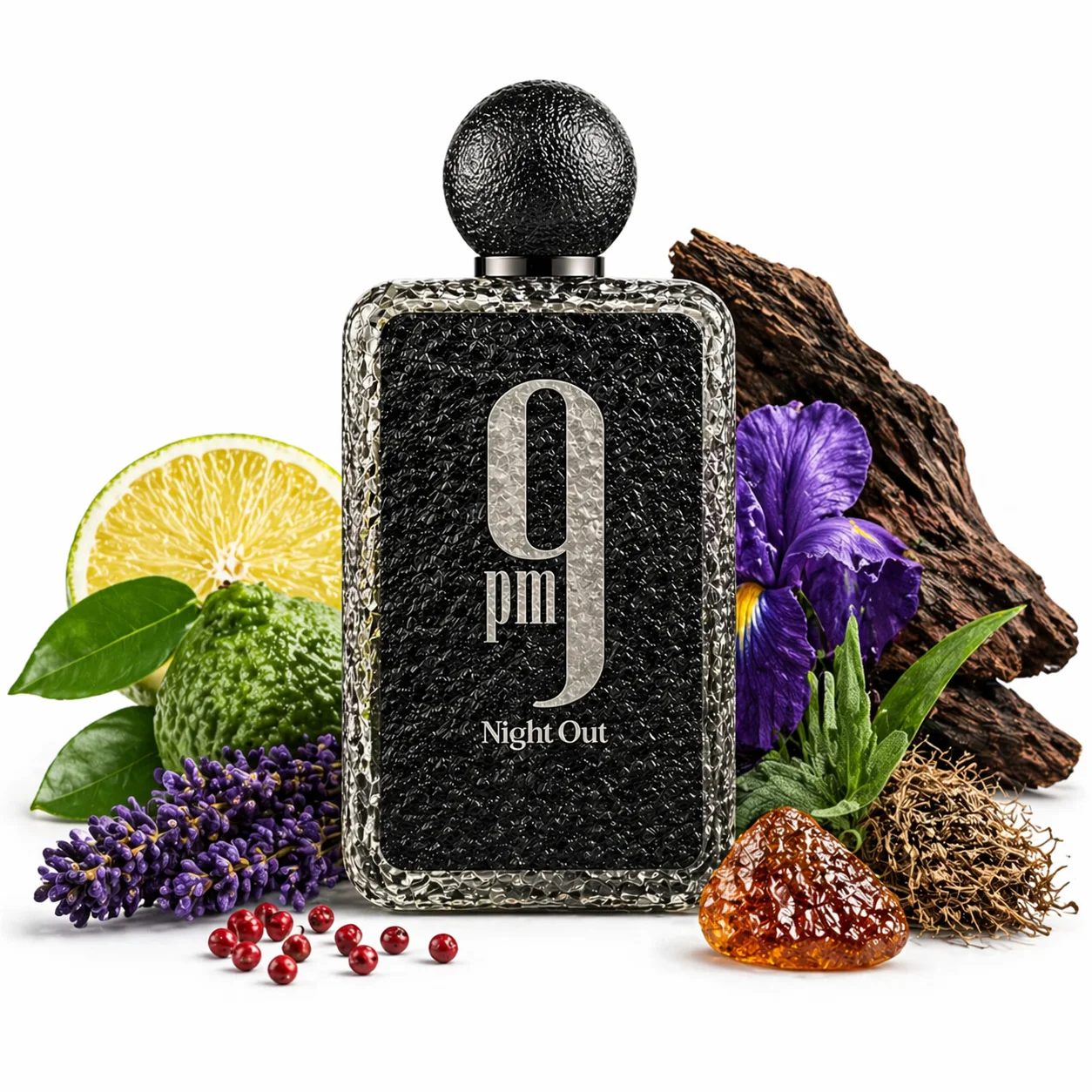 Afnan 9 PM Night Out Extrait Parfum 100ml/3.4oz Unisex Travel Fragrance Warm Spicy Woody Long Lasting Evening Gift for Him Her