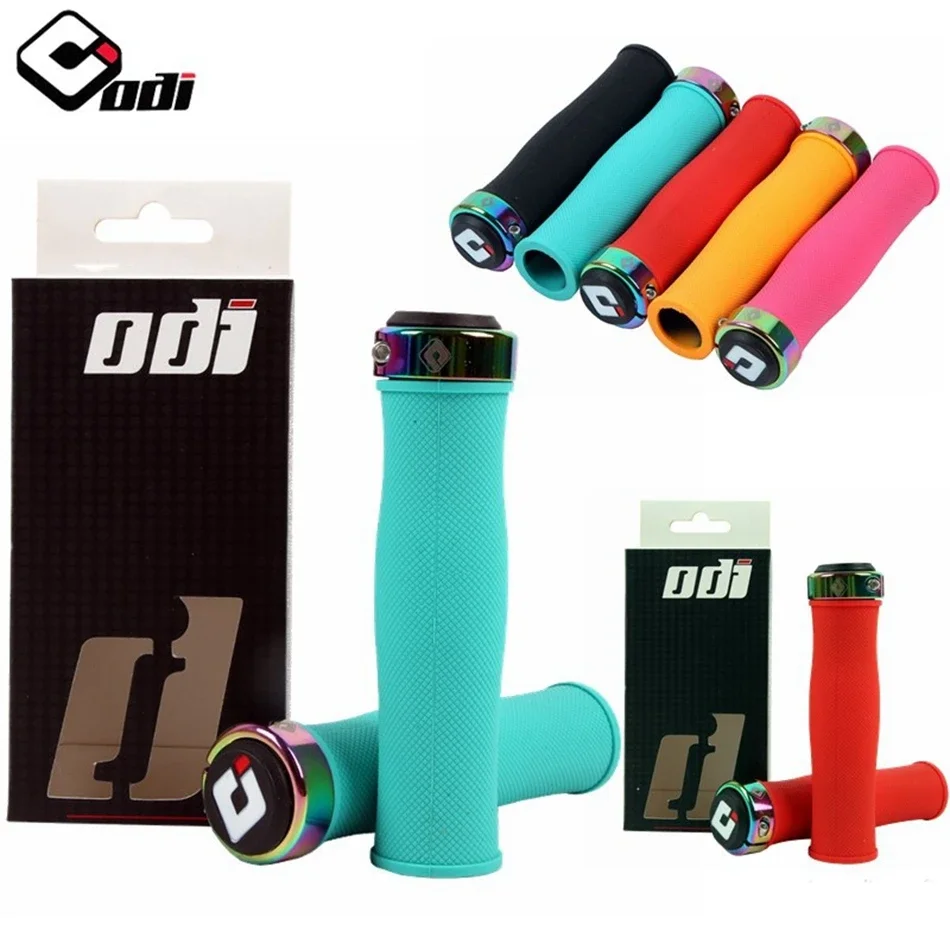 Odi Grips Soft Silicone Bicycle Handlebar Grips 22.2mm Anti-slip Mountain Bike Handle with Lock Ring for MTB BMX Folding Bike