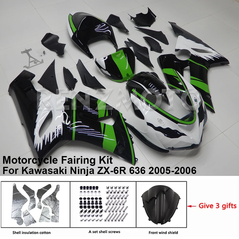 

K0605-112a Motorcycle Fairing Set Body Kit Plastic For Kawasaki Ninja ZX-6R 636 2005-2006 Accessories ABS Injection Bodywork