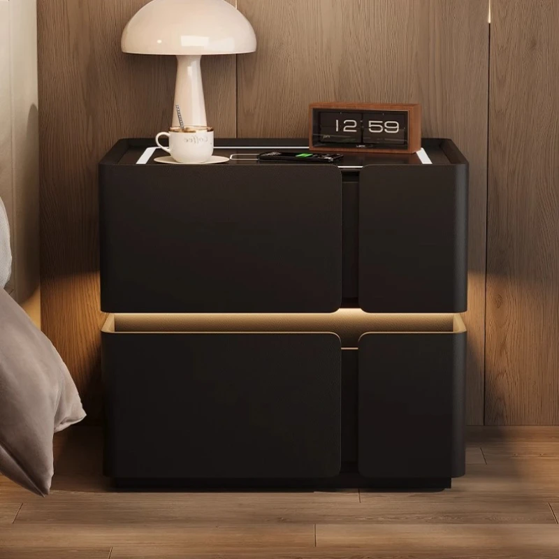 

Minimalist Charger Nightstand Storage Nordic Smart Living Room Nightstand Floor Bedroom Armoires De Chambre Home Furniture