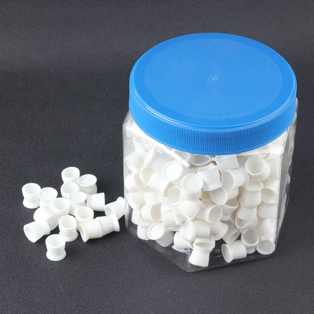 

300pc Disposable Silicone Color Cup With Base 400°C Heat Resistant Approved Food Grade No Needle Damage Reusable Tattoo