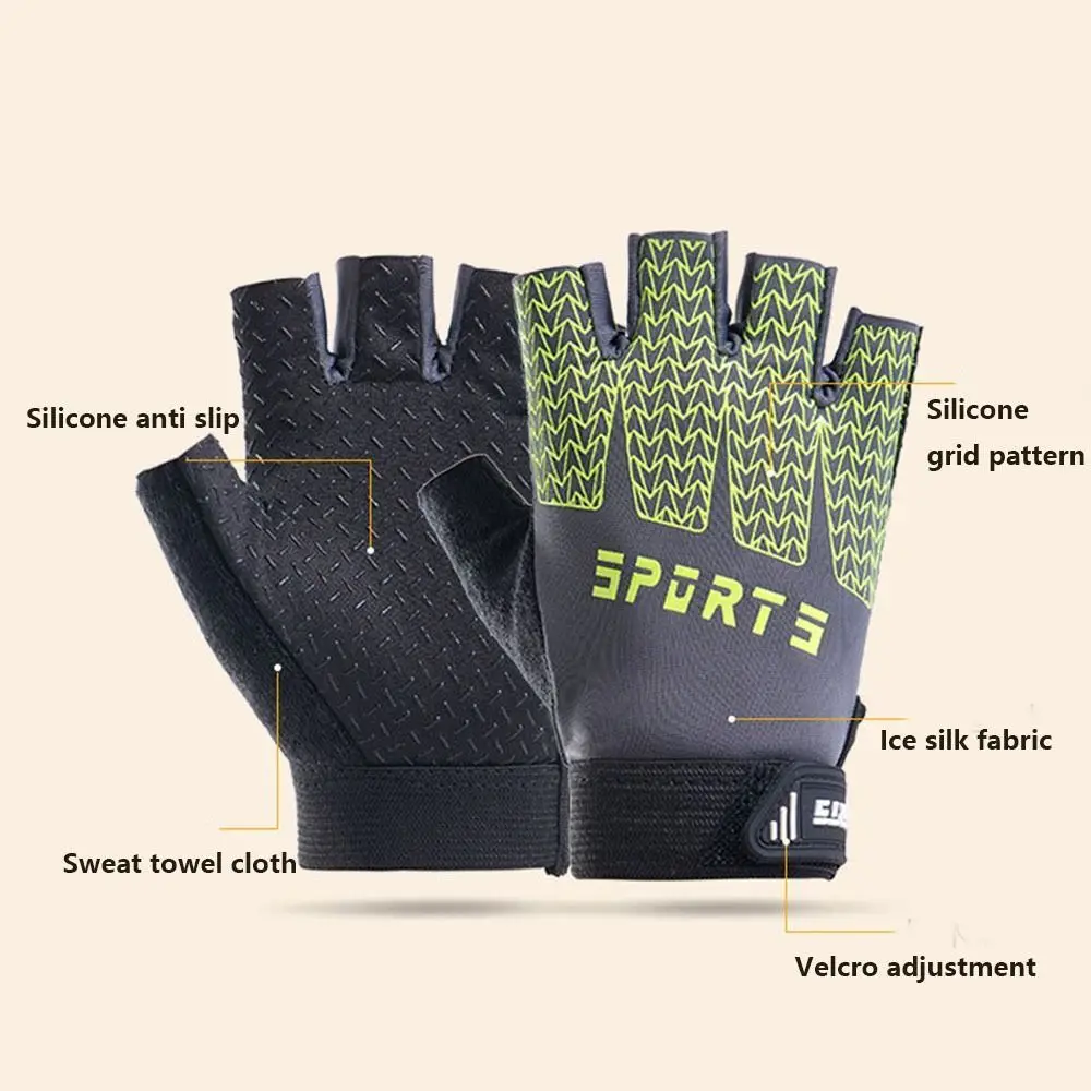 Non-slip Children's Cycling Gloves Shock-Absorbing Light Weight Half Finger Bike Gloves Protective Breathable