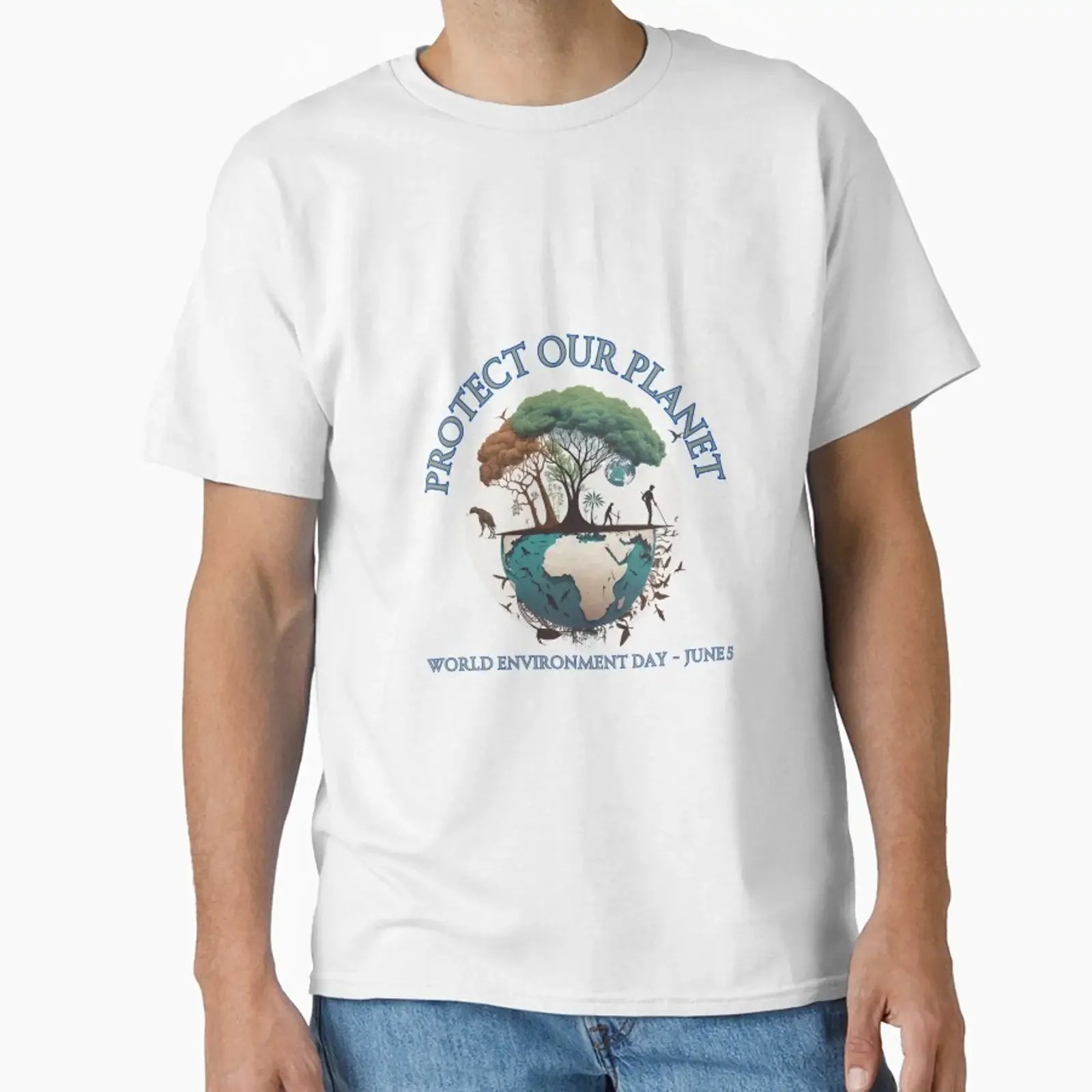 World Environment Day Protect Our Planet Classic T Shirt vintage Washed graphic Versatile Stretched Comfortable