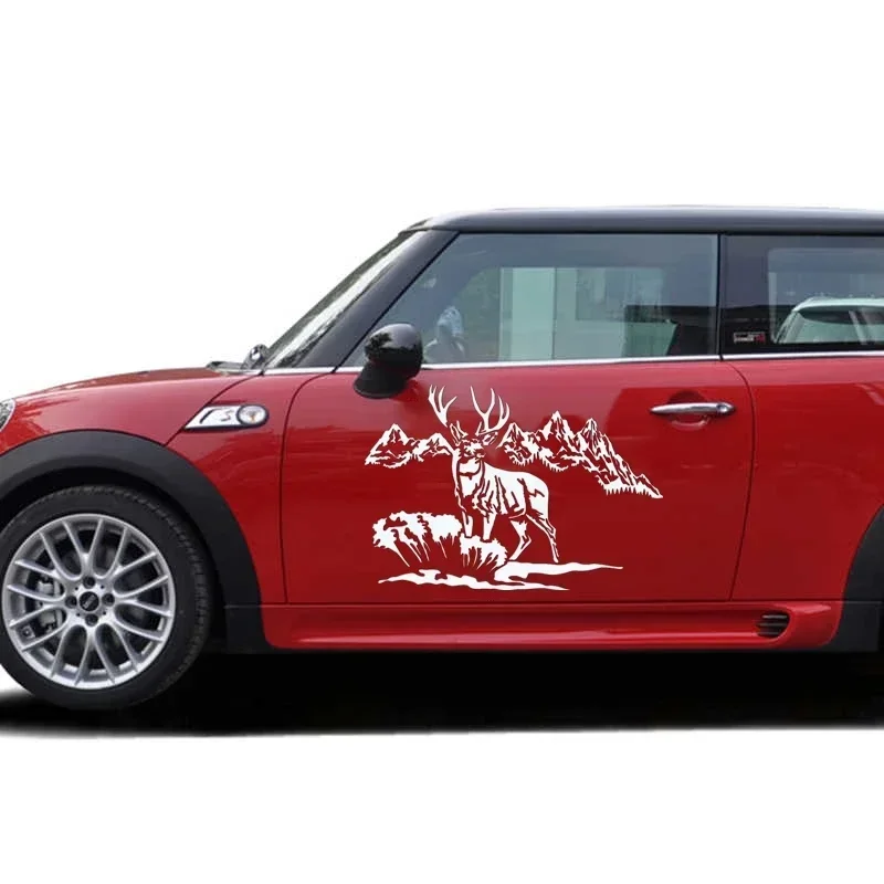 Die-Cut Vinyl Decal Deer Hunting Car Sticker Waterproof Auto Decors on Car Body Bumper Rear Window 40cm*27cm