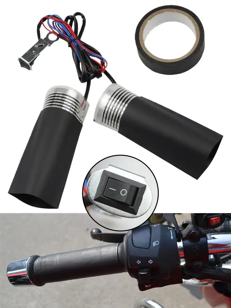 AliExpress Universal 12V Motorcycle Heated Handle Grips E-bike Snowmobile Handlebar Handles Heater For Honda Yamaha Motorcycles Grip Warmer