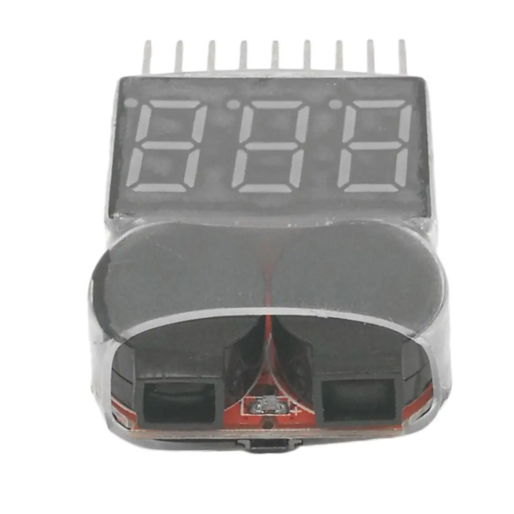 2 IN 1 1-8S Lipo/Li-ion/Fe 배터리 전압 테스터 저전압 버저 경보 검사기 (차량 및 리모컨 장난감 도매)