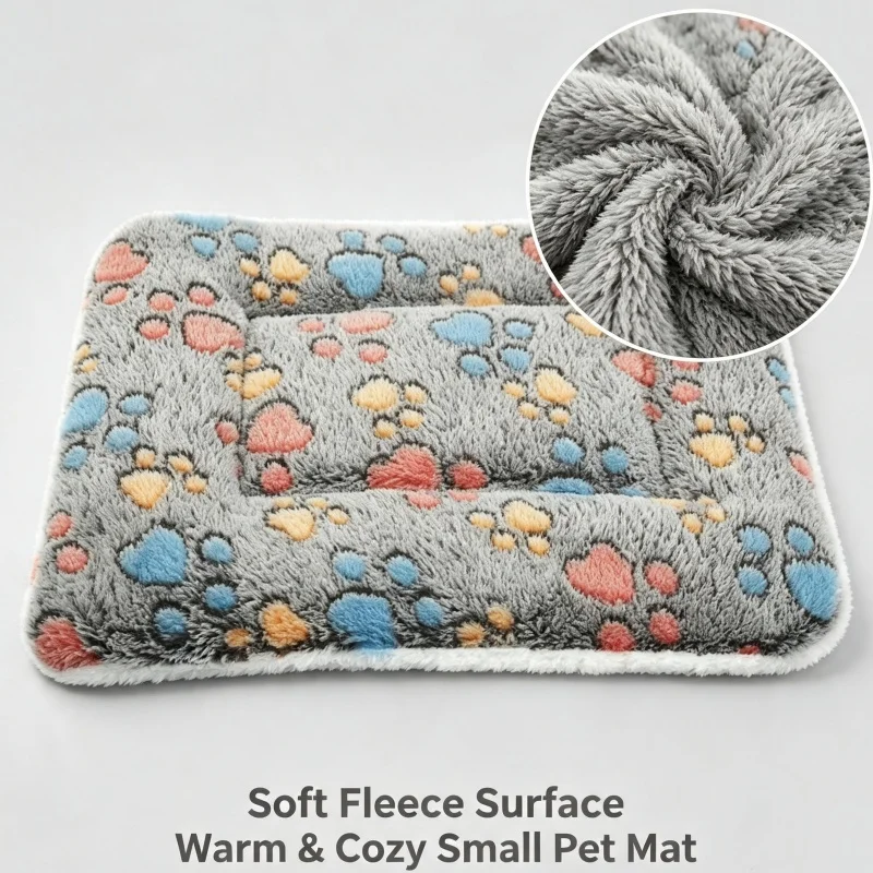 Flannel Thickened Dog Bed Mat Soft Pet Sleeping Mat for Dogs Cats Winter Warm Pet Blanket
