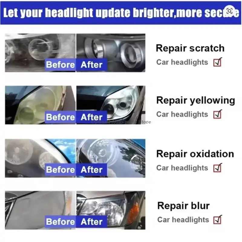  Vehicle Light Lens Care Liquid Brake Lens Care for Headlights & Reverse Lights