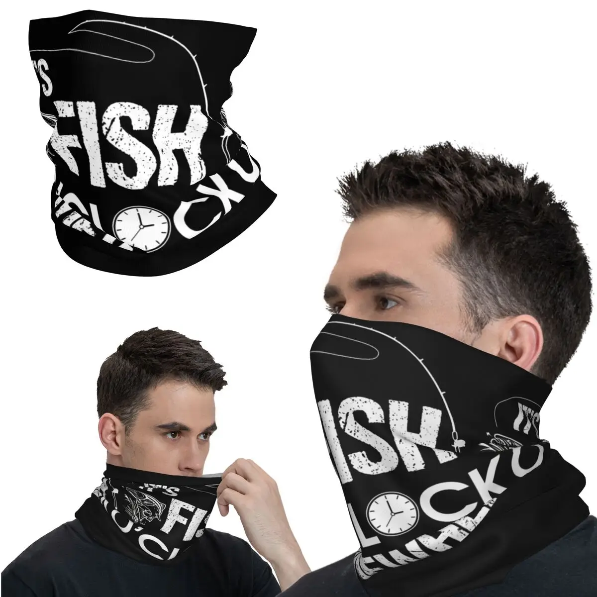 Amazing Motocross Bandana Neck Cover Printed It's Fish o'Clock Somewhere Wrap Scarf Balaclava Cycling Unisex Adult Windproof