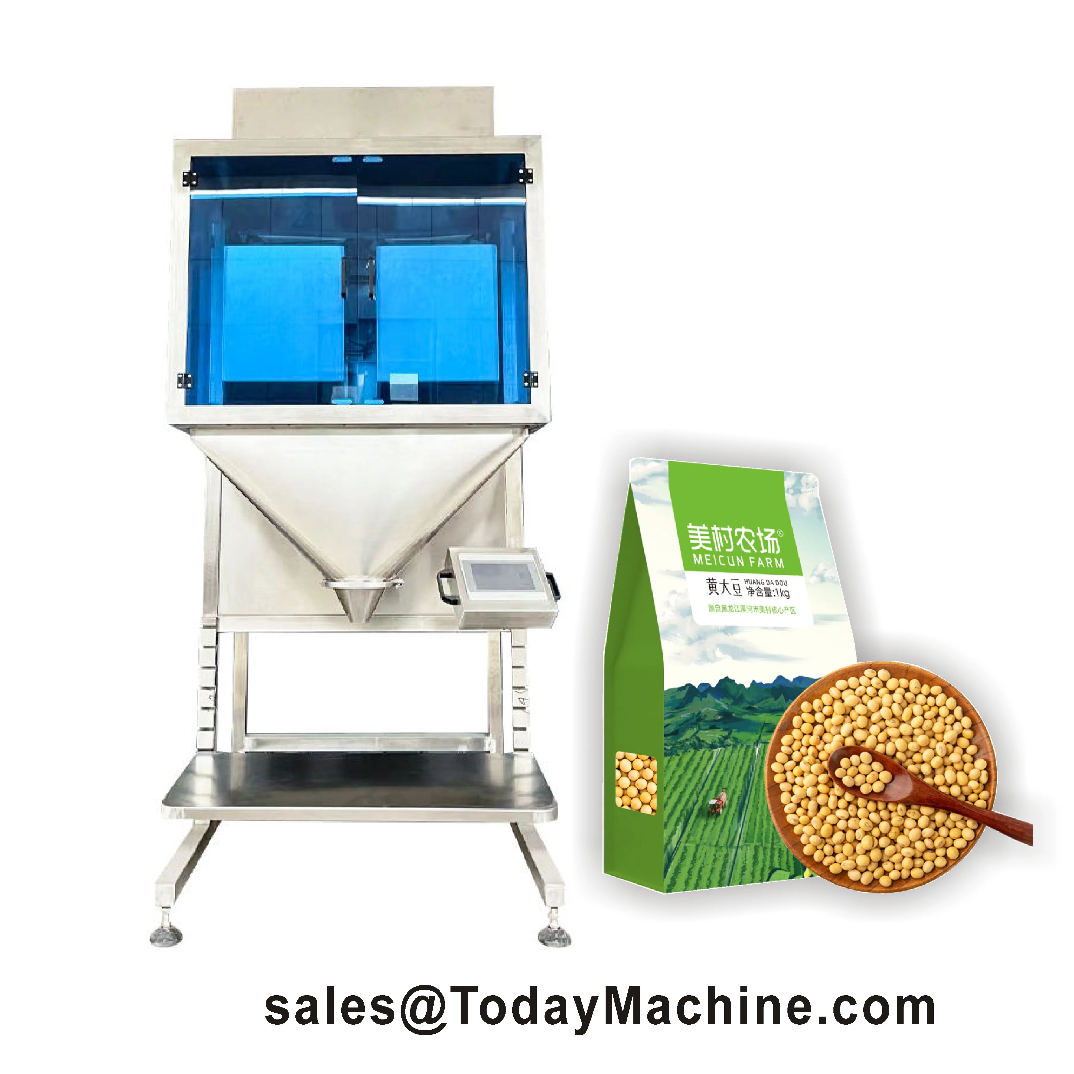2 Head Linear Weigher Automatic Weighing Scale Rice Sugar Linear Weigher Packing Machine