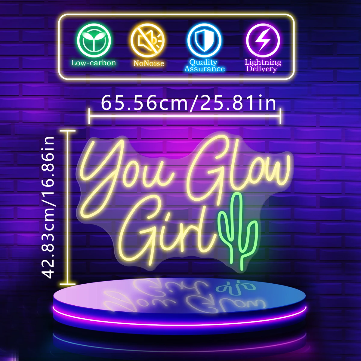 Luci al neon personalizzate per te Grow Girl, insegna al neon artistica, che dà benedizione ai bambini, regalo per adulti