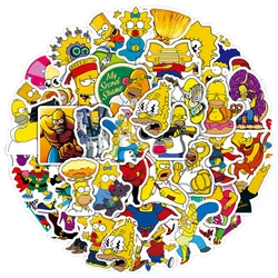 10/30/50pcs Cute The Simpsons Stickers Comedy Cartoon Sticker fai da te telefono Notebook bagagli divertenti Anime Graffiti decalcomanie giocattoli per bambini