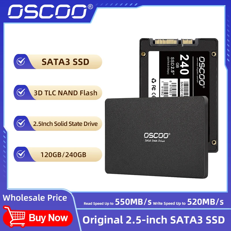 OSCOO Original SATA3 SSD 2.5'' SSD 120GB 240GB 2.5Inch SSD SATAIII Solid State Drive HDD SATA3 SSD Hard Disk For Laptop Desktops