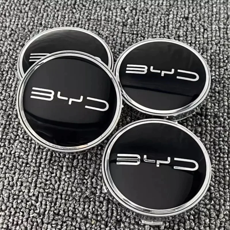 Image of 4 Stück 55/58/68mm Auto-Radnabenkappen-Emblem-Aufkleber für BYD Atto 3 Yuan Plus Song Plus Seal Dolphin Seali