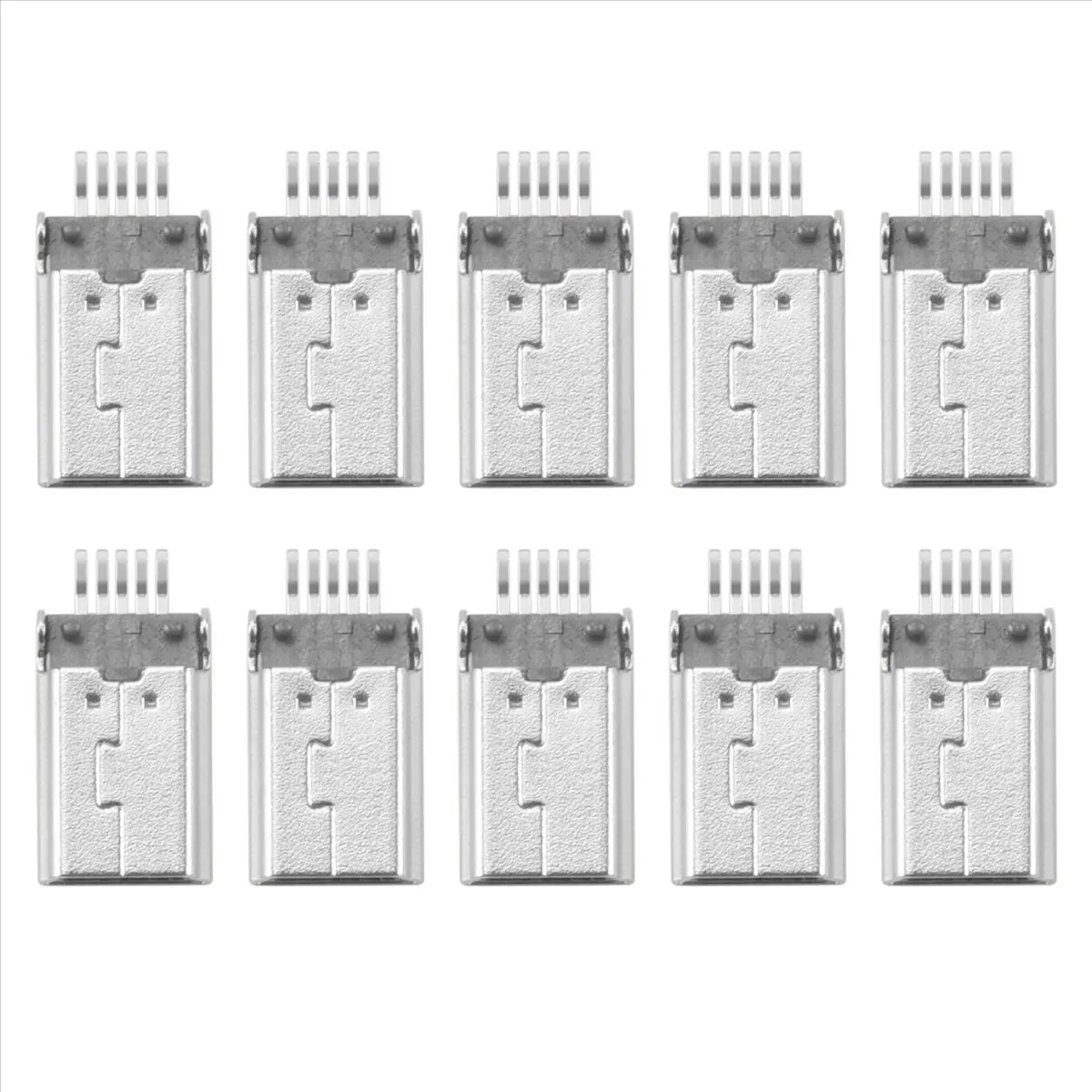 Friendly!10 pieces Mini USB Type B Male 180 Degree 5 Pin SMD SMT for Soldering Jack Connector