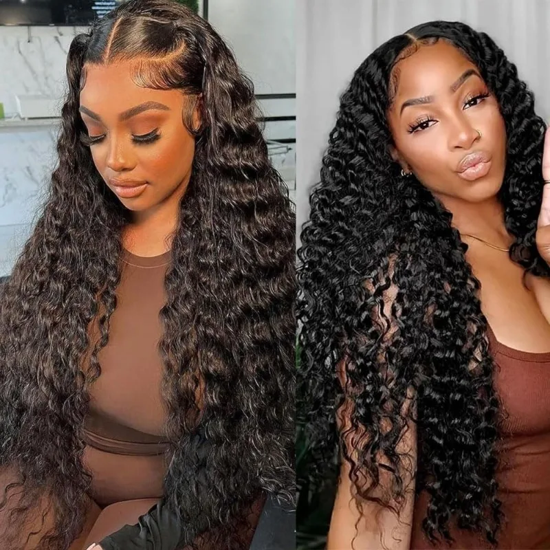 Pacotes de cabelo de onda profunda para mulheres negras, 100% cabelo humano, extensões de tecelagem, macias e sedosas, cabelo remy brasileiro, 100g por pc