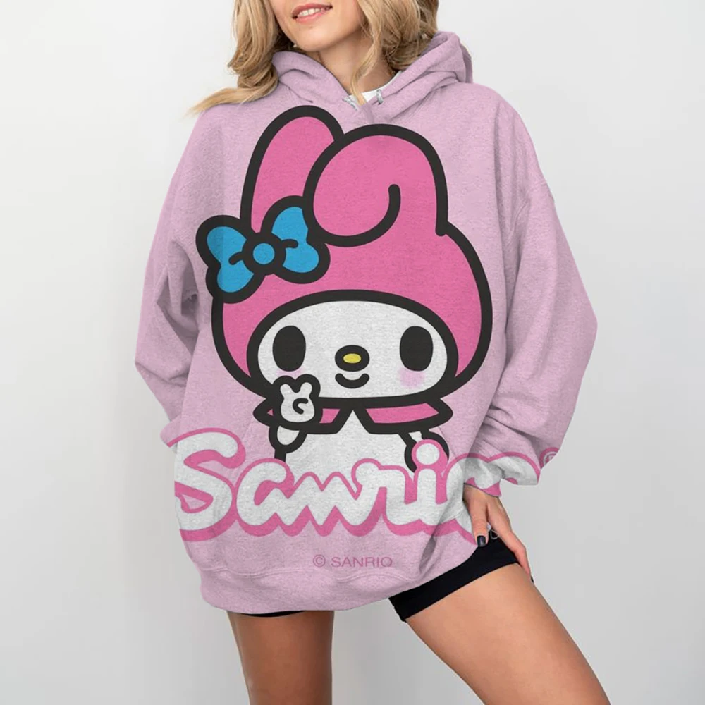 Coulomi Hello Kitty 3D Hoodie Sweatshirt Woman Clothing Harajuku Long Sleeve Hooded Pullover Sweatshirts Sport Hoodies