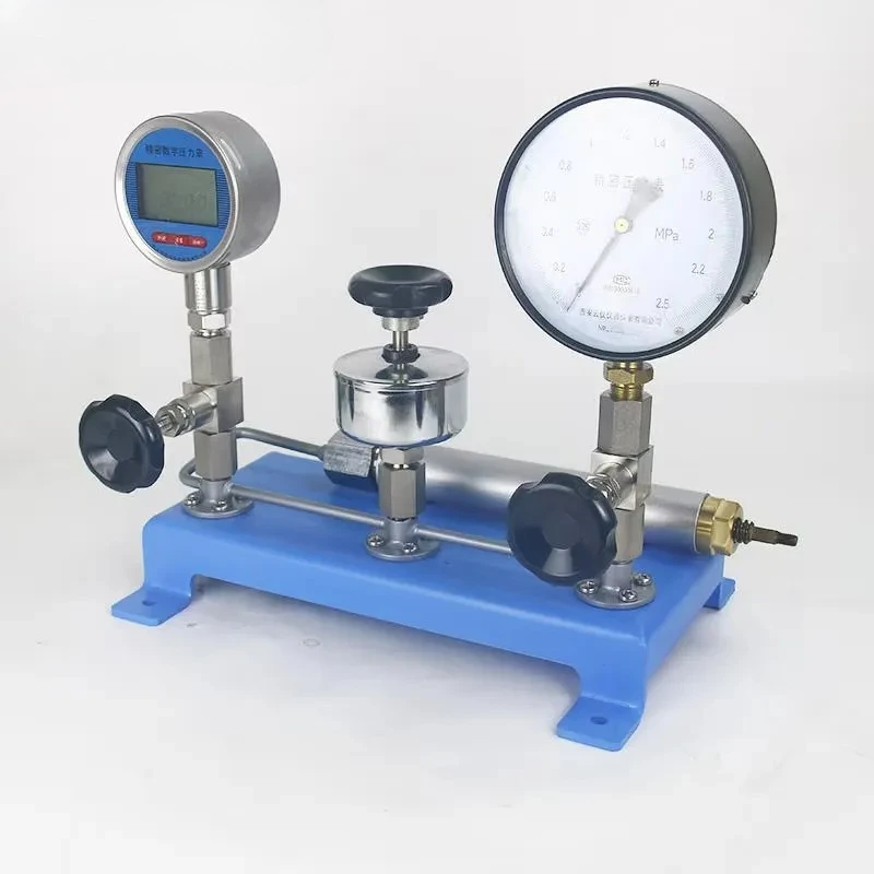 Shelok Pneumatic Pressure Calibration Bench Manual Pressure Source for Gauge and Transmitter Calibration