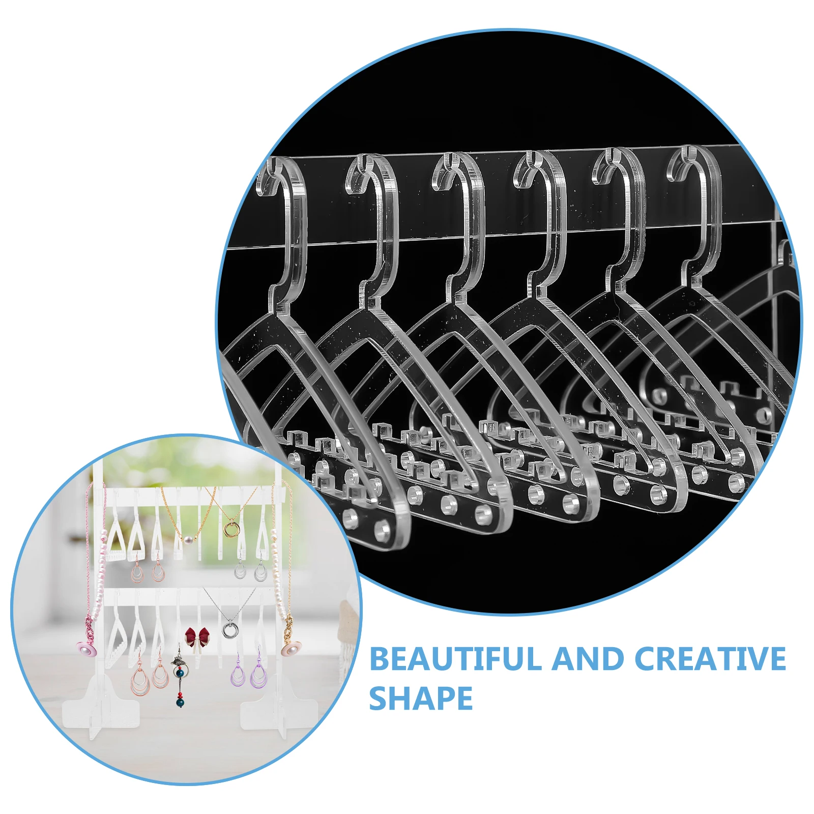 

Earrings Holder Clothes Hanger Ornament Display Rack Jewelry Stand Necklace Hanging Organizer Miss