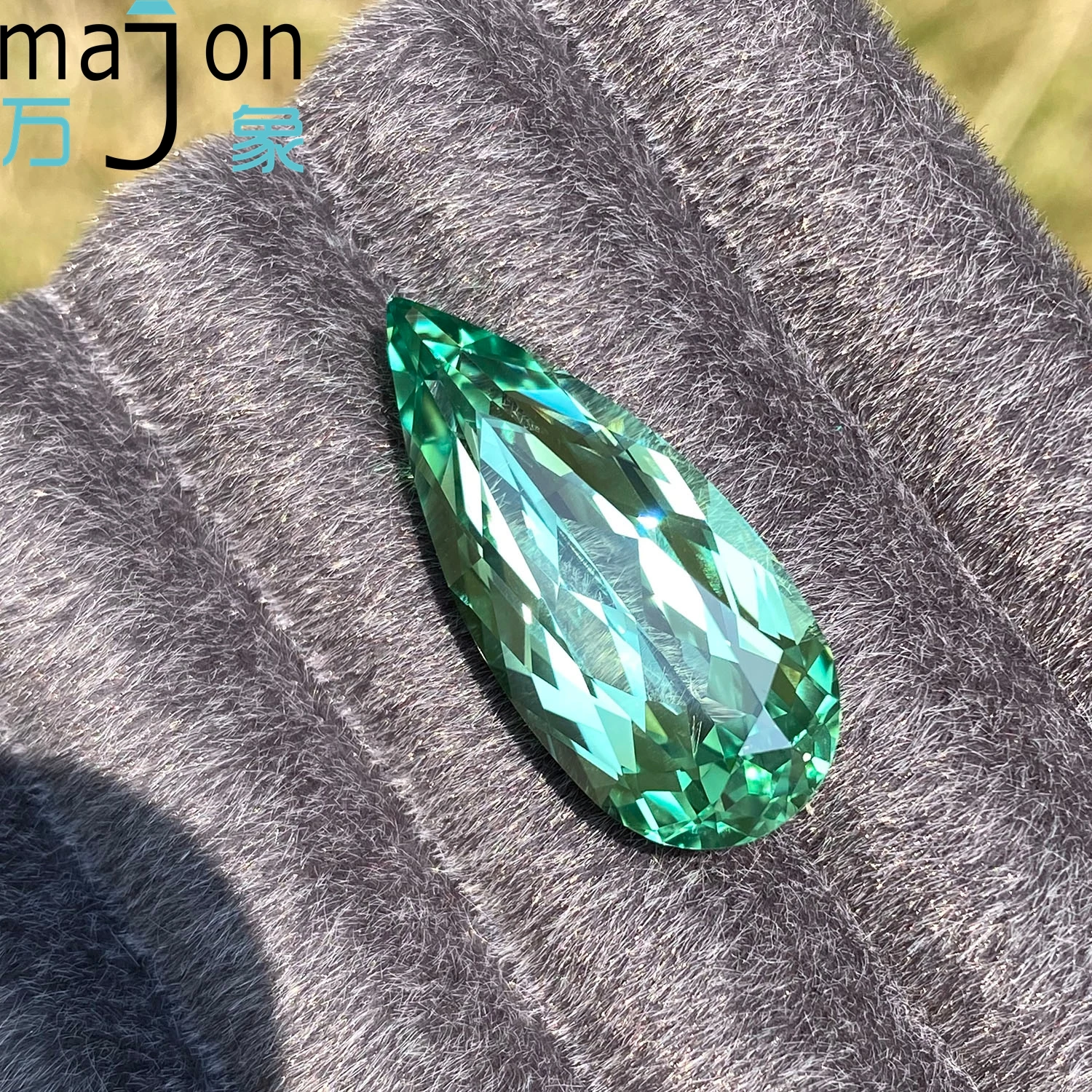 

Выполненный в лаборатории сапфир светло-зеленого цвета грушевидной формы подвески DIY материалы для изготовления ювелирных изделий на выбор сертификат AGL