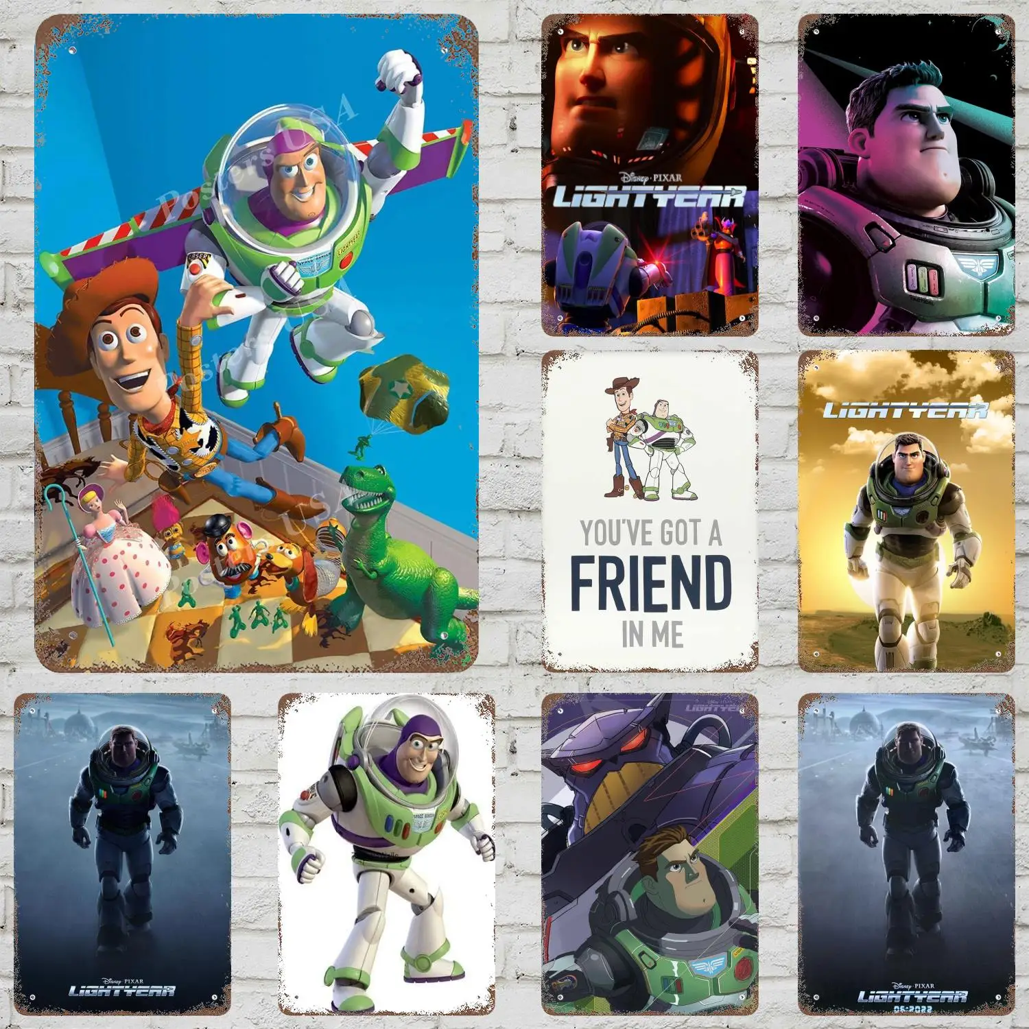 

MINISO Lightyear Decor Poster Vintage Tin Sign Metal Sign Decorative Plaque for Pub Bar Man Cave Club Wall Decoration