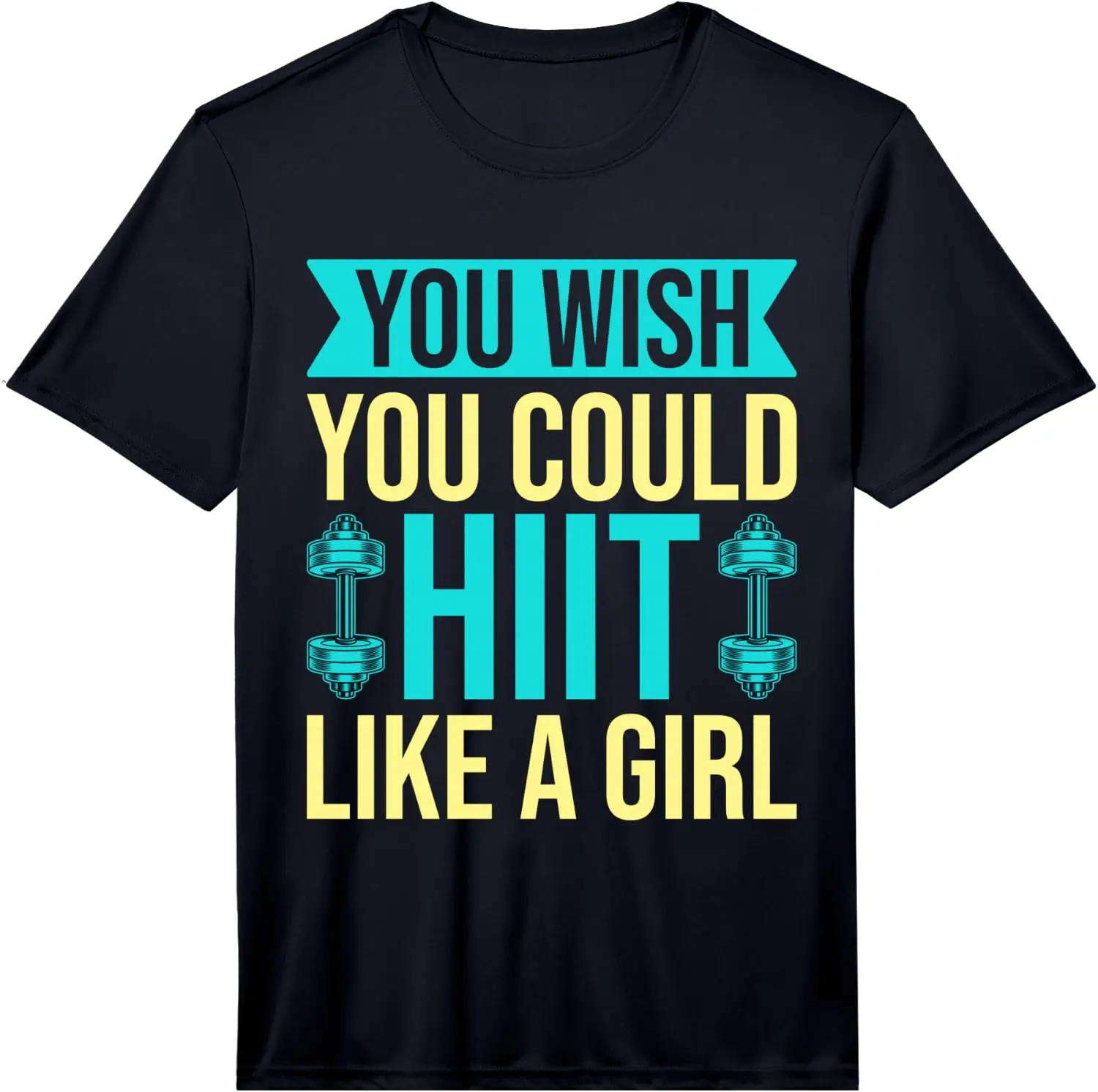 Fitness Fanatics HIIT Like A Girl Calisthenics Gym Performance T-Shirt 100% Cotton Trendy Y2K Short-Sleeve Tee – Soft,