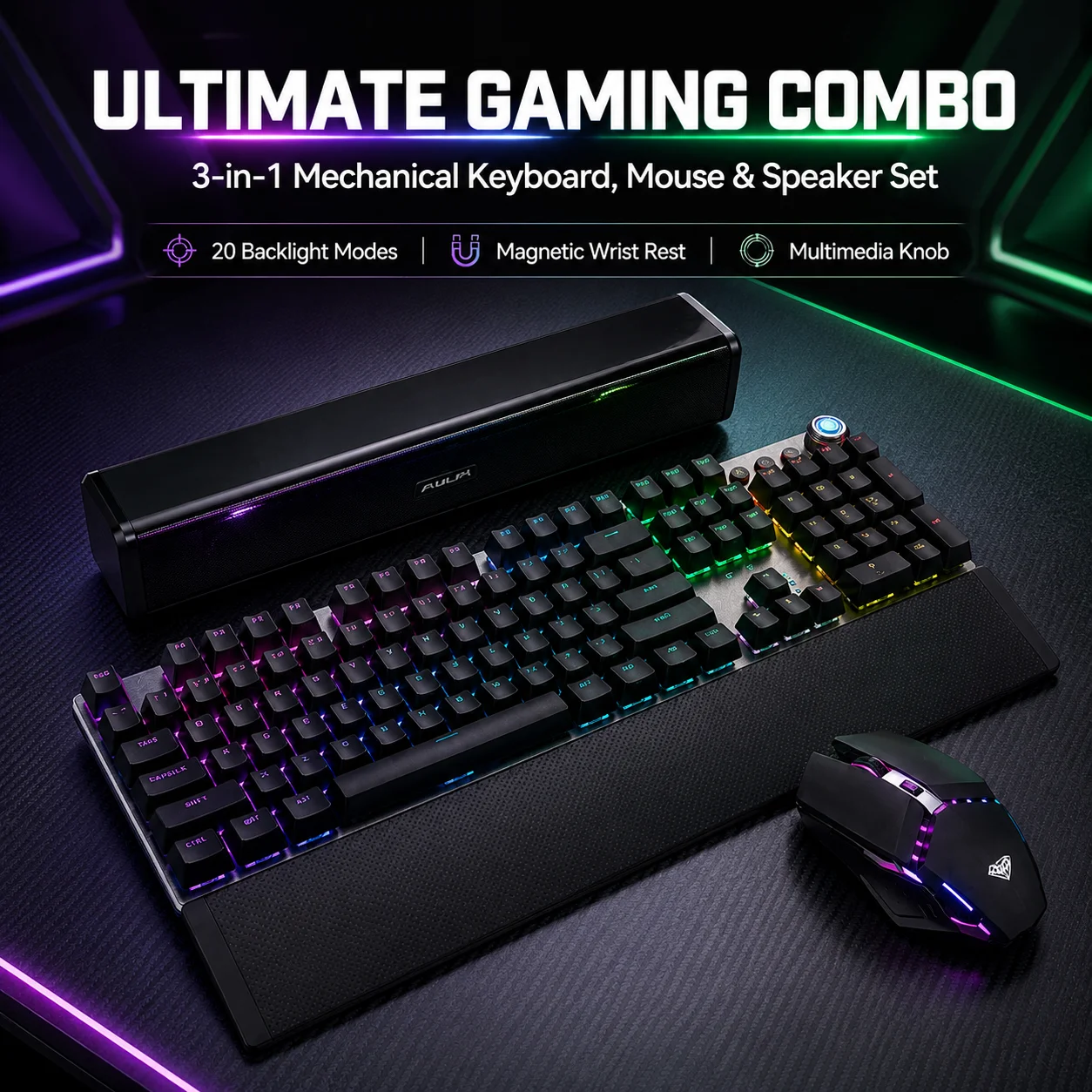 AULA F2088 Mechanical Keyboard Backlight Wired 104Keys 100%layout Custom Full Key No Punch for E-Sport Gaming Keyboard Combo