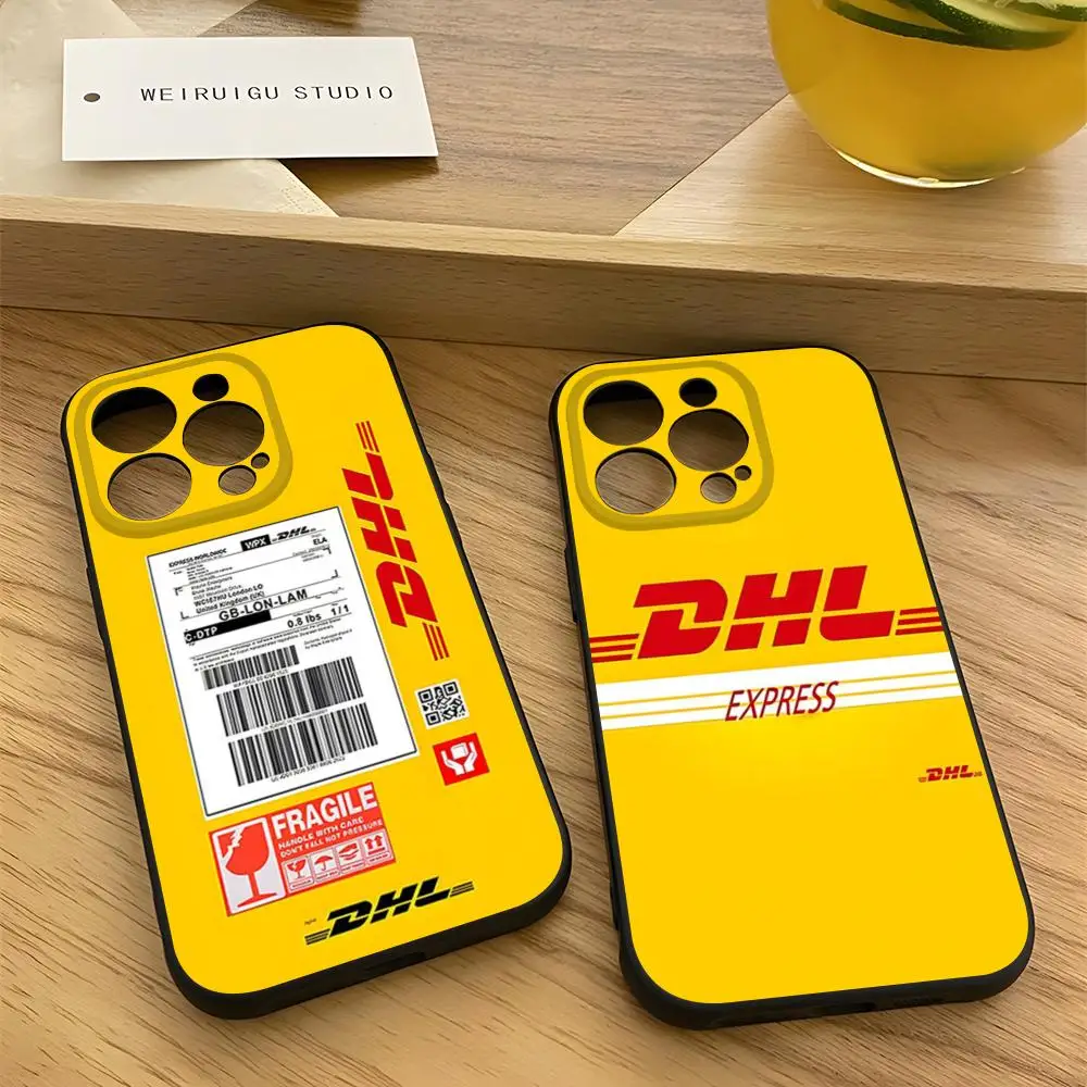 DHL Express Phone Case for 15 Pro Max iphone 14 Pro Max 12 13 Mini 11 Xr X Xs 8 7 Plus Silicone Back Cover