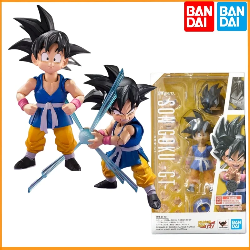 

New Original In Stock Bandai Dragon Ball Gt S.h.figuarts Son Goku Kid Kamehameha Anime Figure Action Model Figurals Gift Toys